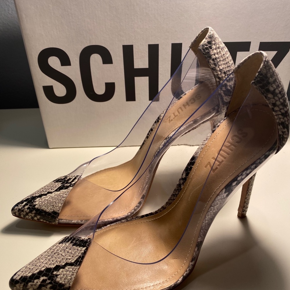 Schutz Cendi Snakeskin Pumps
